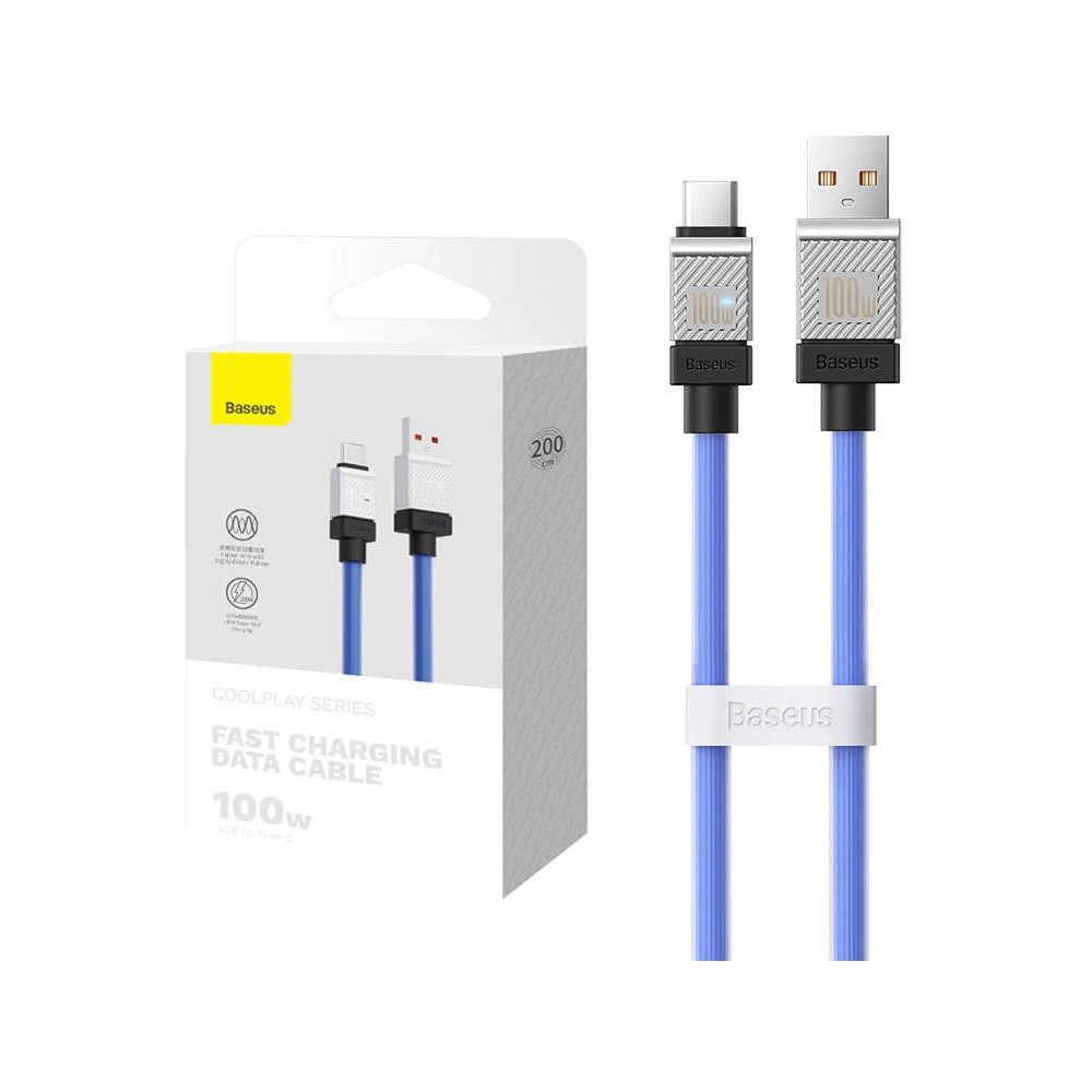 Hurtownia GSM - Kabel Baseus CoolPlay USB-A/USB-C 100W 2m (albastru) - BSU4405 - {ean13} - Hurt