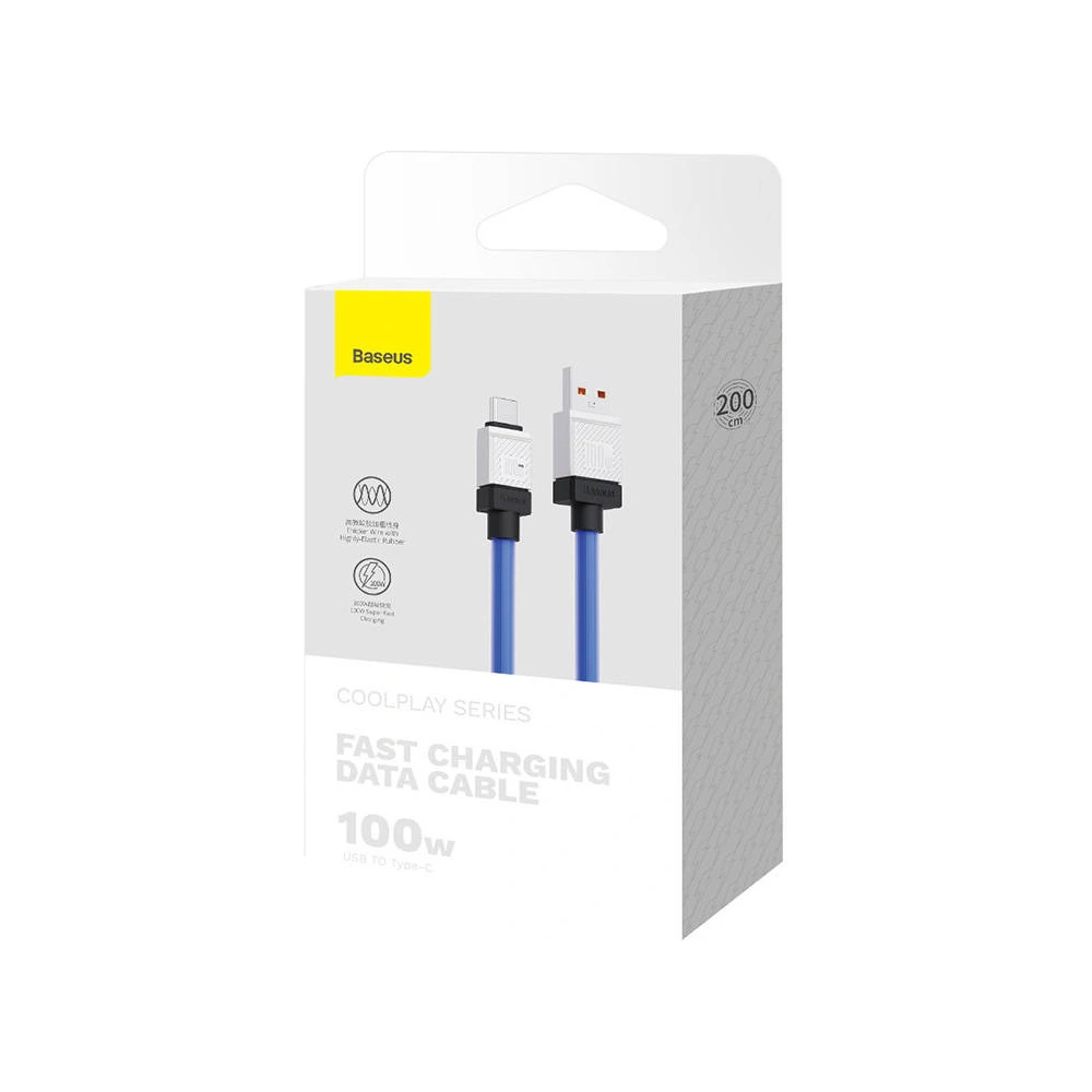 Hurtownia GSM - Kabel Baseus CoolPlay USB-A/USB-C 100W 2m (albastru) - BSU4405 - {ean13} - Hurt