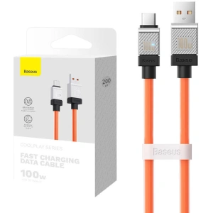 Hurtownia GSM - Kabel Baseus CoolPlay USB-A/USB-C 100W 2m (portocalie) - BSU4406 - {ean13} - Hurt