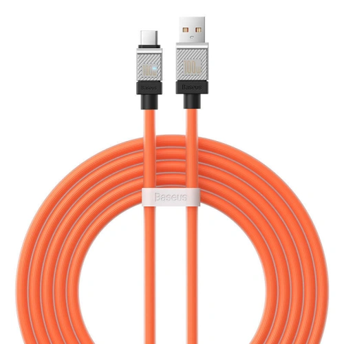 Kabel Baseus CoolPlay USB-A/USB-C 100W 2m (pomarańczowy)