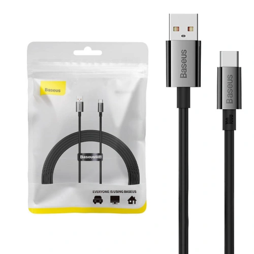 Kabel Baseus Superior USB-A/USB-C 100W 2m (czarny)