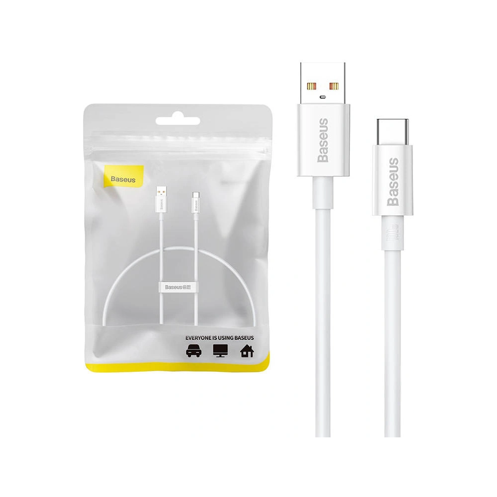 Hurtownia GSM - Kabel Baseus Superior USB-A/USB-C 100W 0.25m (bílý) - BSU4410 - {ean13} - Hurt