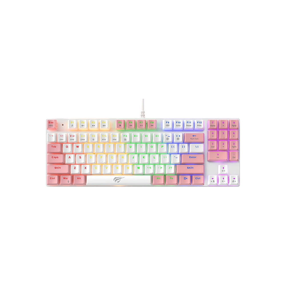 Wholesale HAVIT KB512L PRO Gaming Keyboard (white-pink) - HVT216 - {ean13} - Hurt