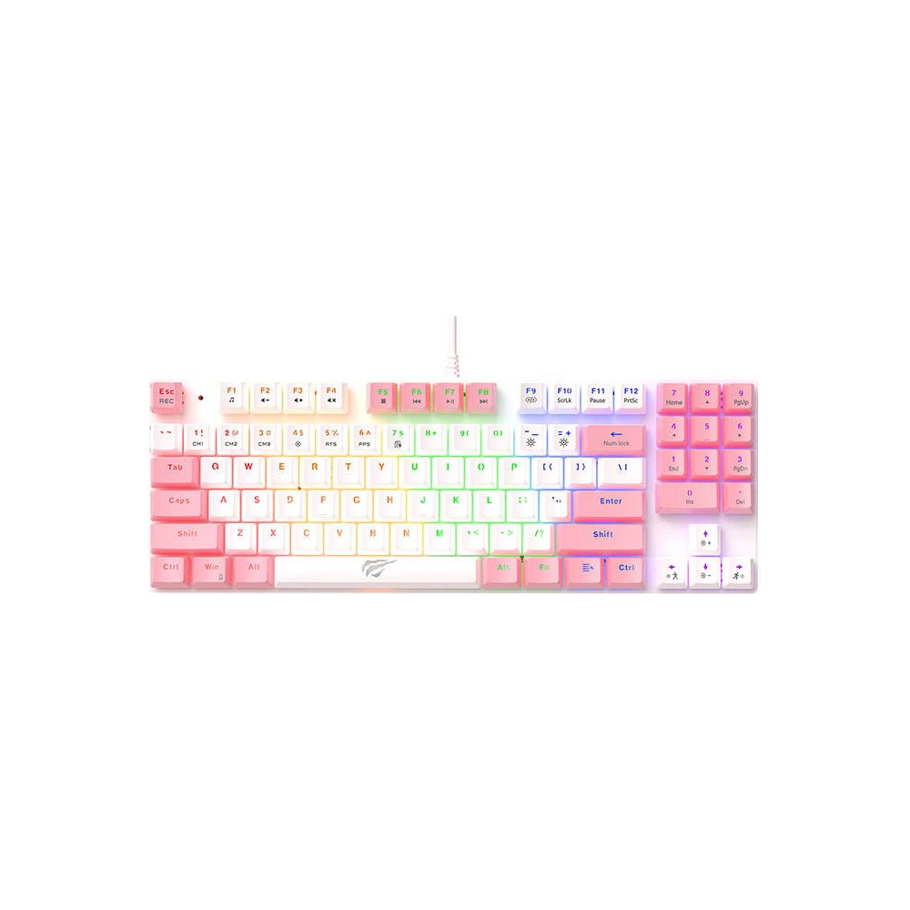 Wholesale HAVIT KB512L PRO Gaming Keyboard (white-pink) - HVT216 - {ean13} - Hurt