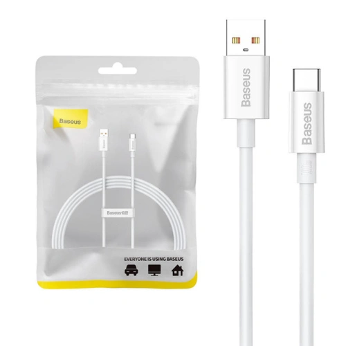 Kabel Baseus Superior USB-A/USB-C 100W 1.5m (biały)