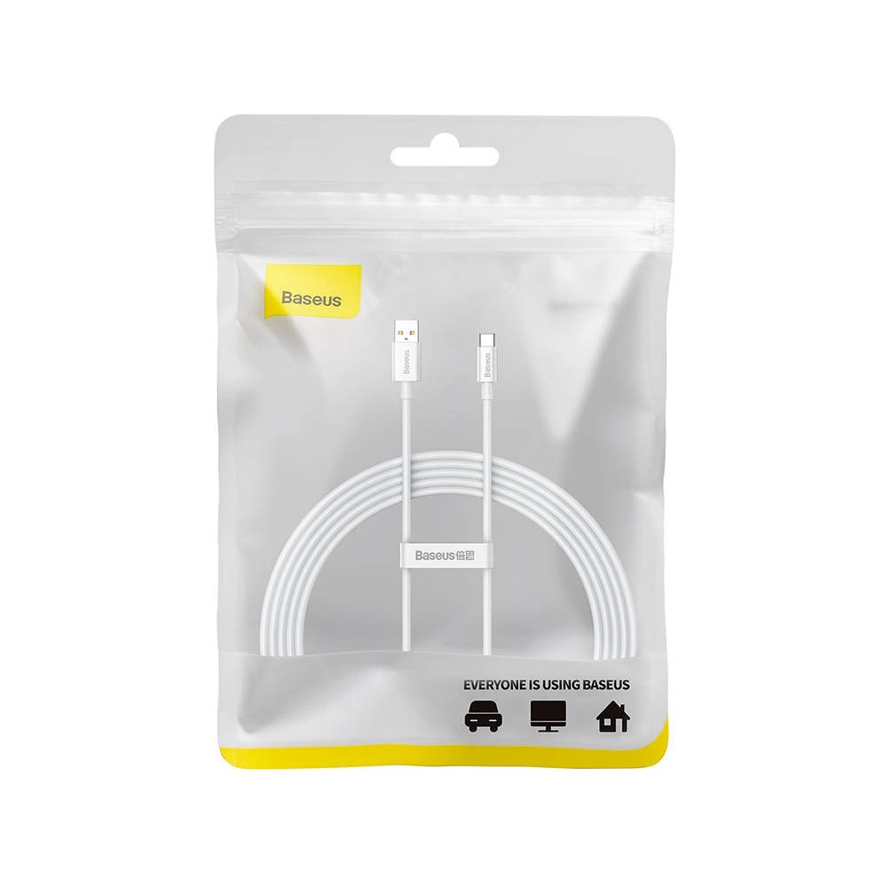 Hurtownia GSM - Kabel Baseus Superior USB-A/USB-C 100W 2m (bílý) - BSU4413 - {ean13} - Hurt