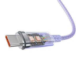 Kabel Baseus USB-A/USB-C 6A 1m (Fioletowy)