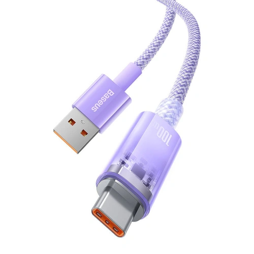 Kabel Baseus USB-A/USB-C 6A 1m (Fioletowy)