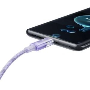 Kabel Baseus USB-A/USB-C 6A 1m (Fioletowy)