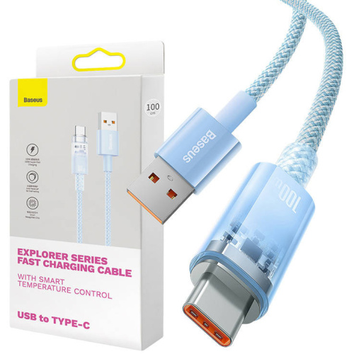 Baseus Distributor - 6932172629137 - BSU4418 - Baseus USB-A/USB-C Cable 6A 1m (blue) - B2B homescreen