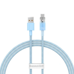 Kabel Baseus USB-A/USB-C 6A 1m (Niebieski)