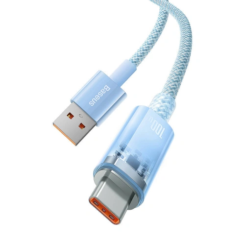 Kabel Baseus USB-A/USB-C 6A 1m (Niebieski)