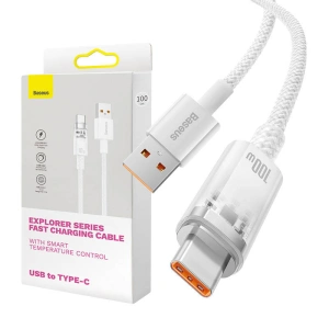 Kabel Baseus USB-A/USB-C 6A 2m (Biały)