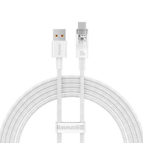 Kabel Baseus USB-A/USB-C 6A 2m (Biały)