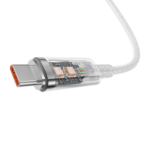 Kabel Baseus USB-A/USB-C 6A 2m (Biały)