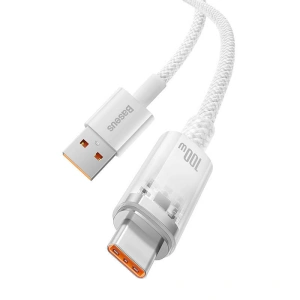 Kabel Baseus USB-A/USB-C 6A 2m (Biały)