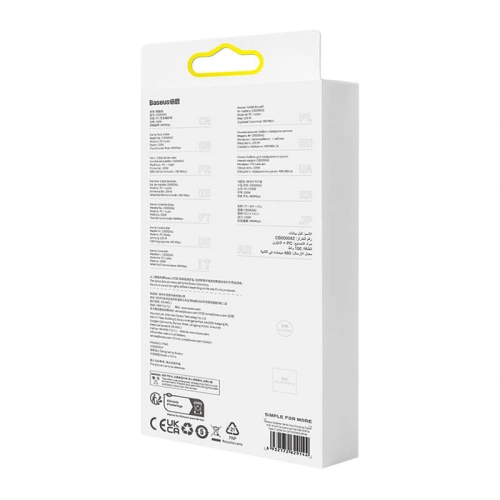 Kabel Baseus USB-A/USB-C 6A 2m (Biały)