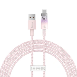 Kabel Baseus USB-A/USB-C 6A 2m (Różowy)