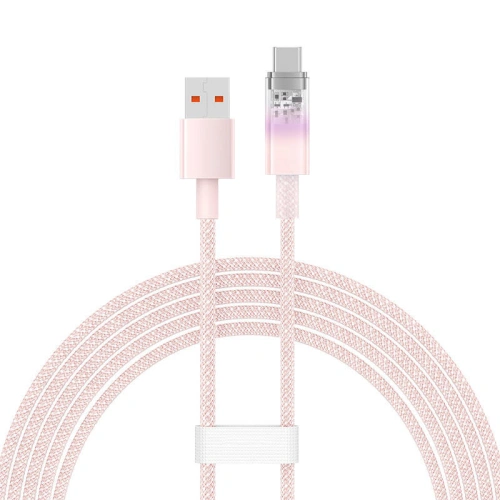 Kabel Baseus USB-A/USB-C 6A 2m (Różowy)