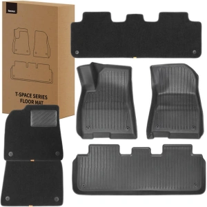 Wholesale Baseus T-Space Car Floor Mats Tesla 6 parts (black velvet) - BSU4422 - {ean13} - Hurt