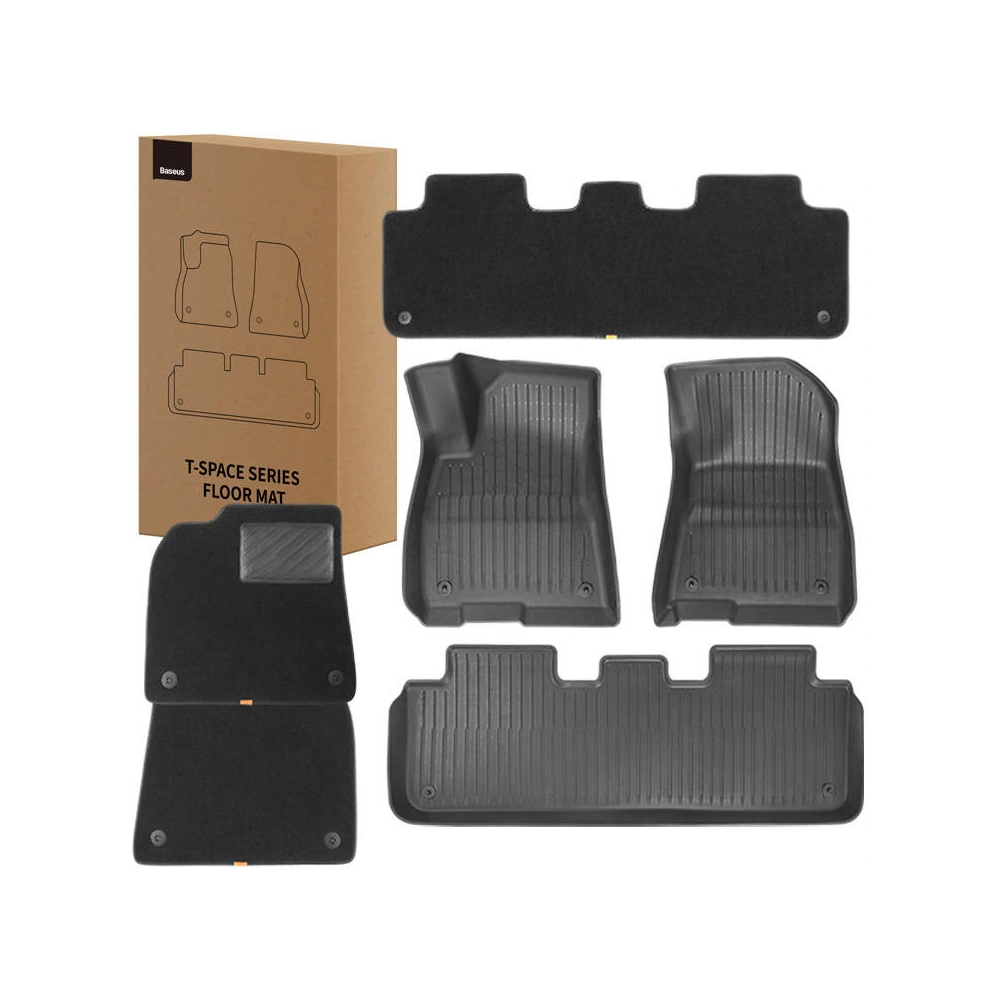 Hurtownia GSM - Covorașe auto Baseus T-Space pentru Tesla, 6 piese (catifea neagră) - BSU4422 - {ean13} - Hurt