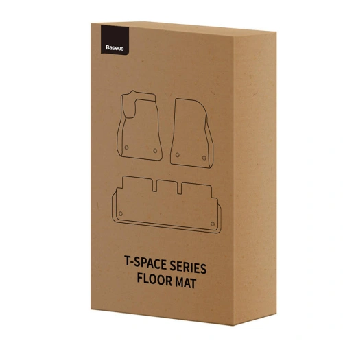 Dywaniki samochodowe Baseus T-Space do Tesli 6 częściowy (czarny velvet)