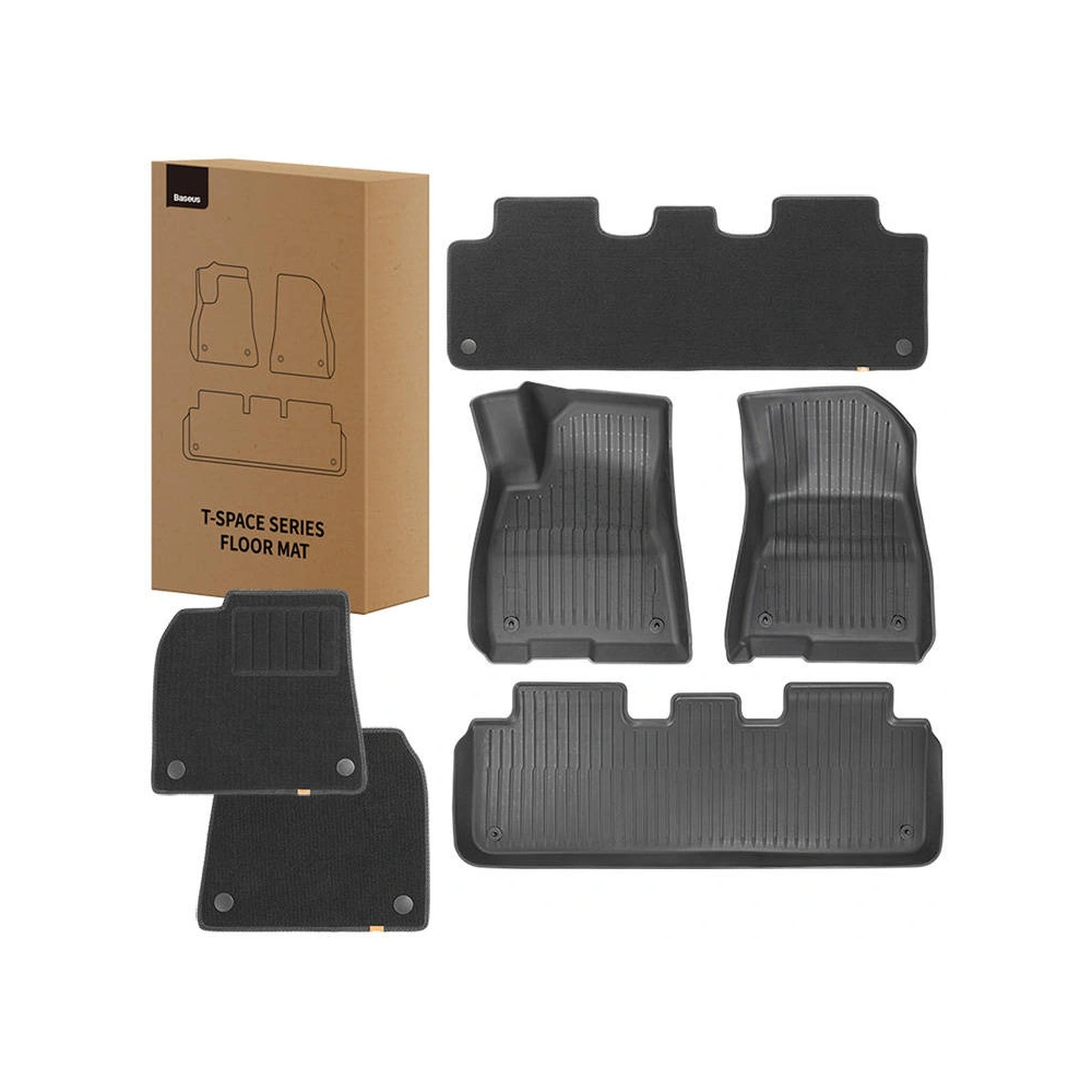 Hurtownia GSM - Covorase auto Baseus T-Space pentru Tesla 6 piese (polipropilenă neagră) - BSU4423 - {ean13} - Hurt