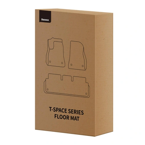 Dywaniki samochodowe Baseus T-Space do Tesli 6 częściowy (czarny)