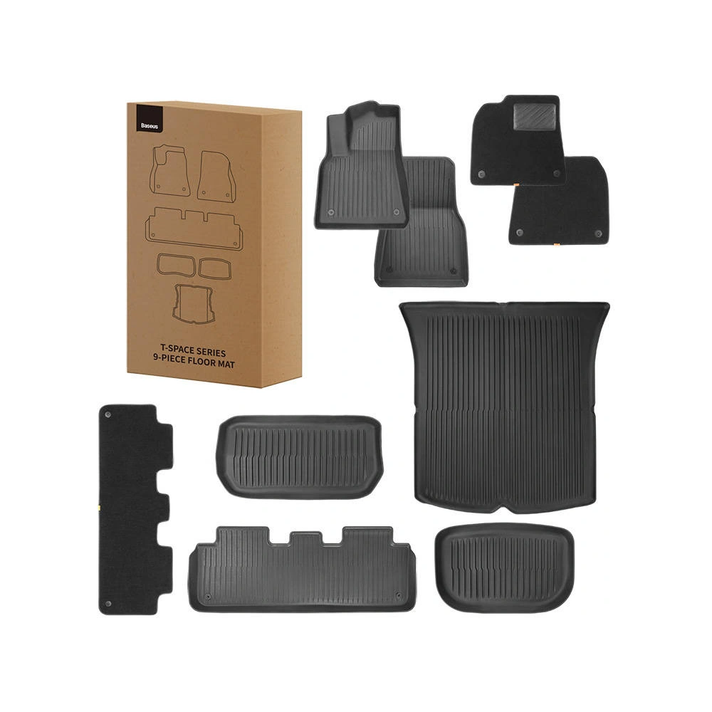 Hurtownia GSM - Covorașe auto Baseus T-Space pentru Tesla 9 piese (velur negru) - BSU4426 - {ean13} - Hurt