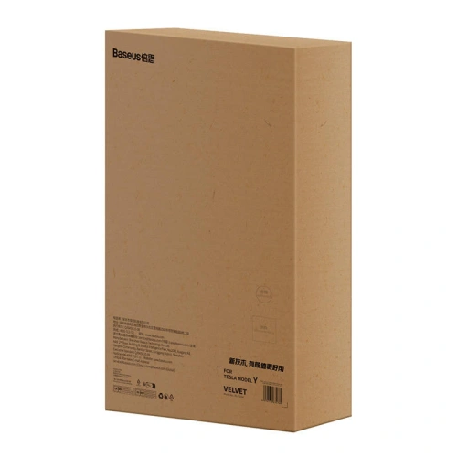 Dywaniki samochodowe Baseus T-Space do Tesli 9 częściowy (czarny velvet)