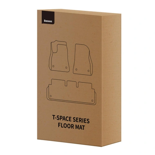 Dywaniki samochodowe Baseus T-Space do Tesli 6 częściowy (czarny polipropylen)