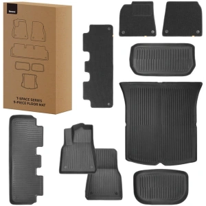 Wholesale Baseus T-Space Car Floor Mats Tesla 9 parts (black polypropylene) - BSU4428 - {ean13} - Hurt