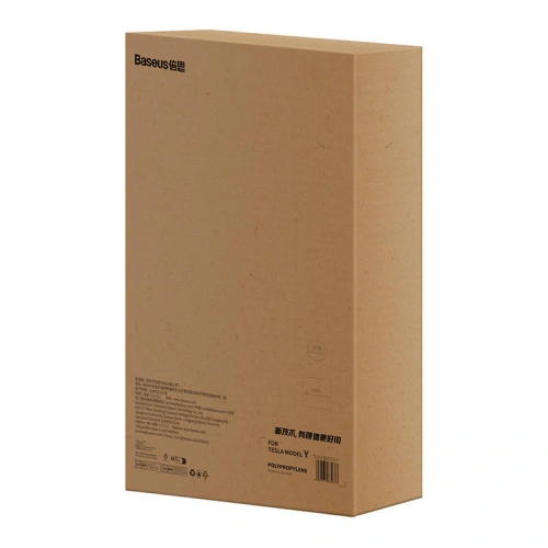 Dywaniki samochodowe Baseus T-Space do Tesli 9 częściowy (czarny polipropylen)