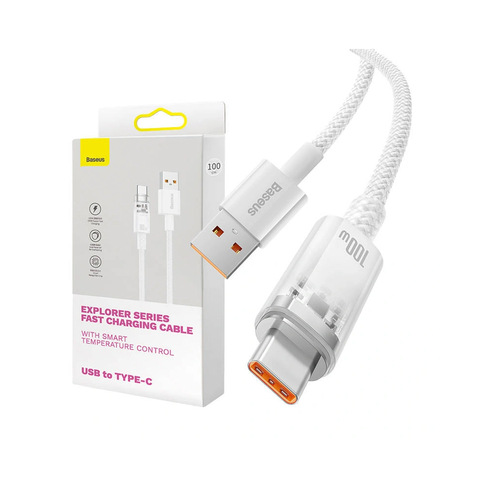 Hurtownia GSM - Cablul Baseus USB-A/USB-C 6A 1m (Alb) - BSU4429 - {ean13} - Hurt