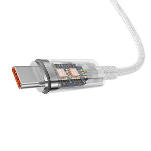 Kabel Baseus USB-A/USB-C 6A 1m (Biały)