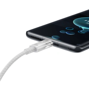 Kabel Baseus USB-A/USB-C 6A 1m (Biały)