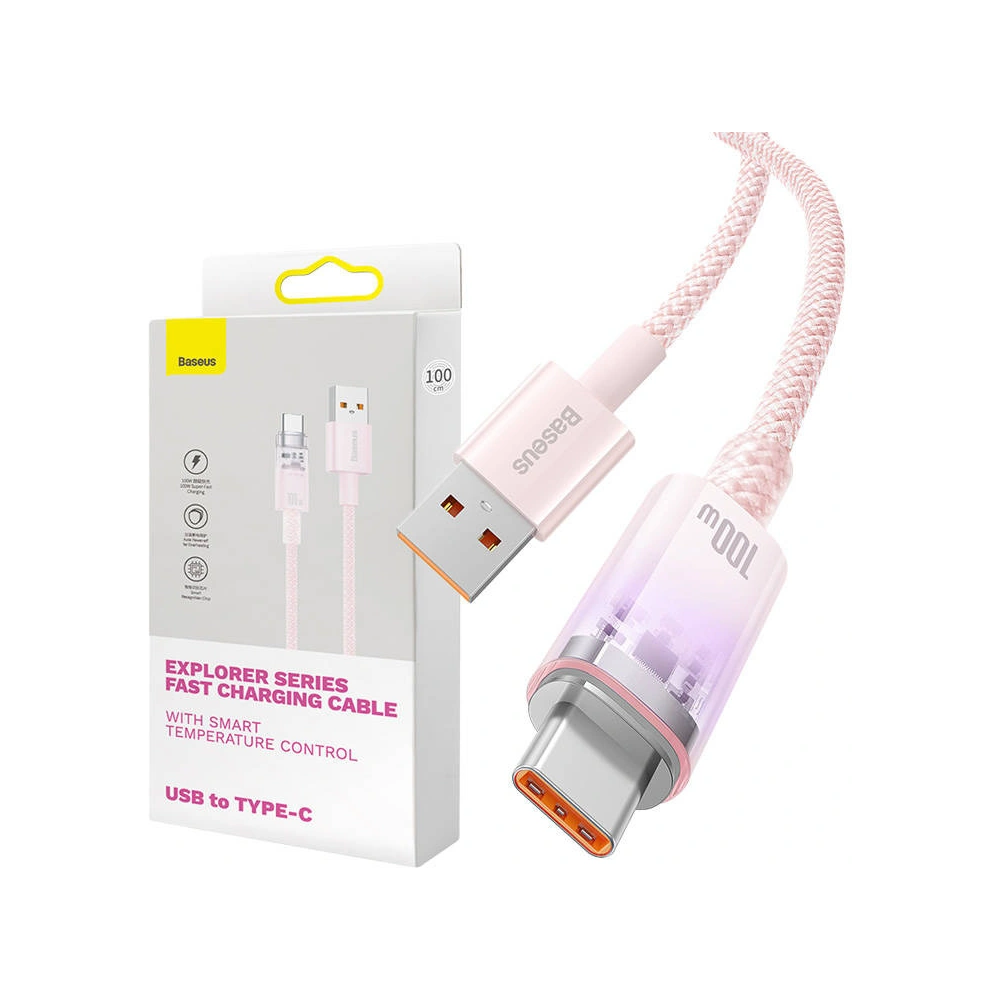 Hurtownia GSM - Cablul Baseus USB-A/USB-C 6A 1m (Roz) - BSU4430 - {ean13} - Hurt