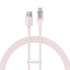 Kabel Baseus USB-A/USB-C 6A 1m (Różowy)
