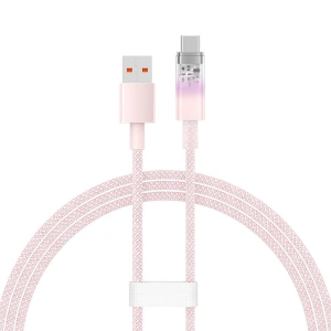 Kabel Baseus USB-A/USB-C 6A 1m (Różowy)