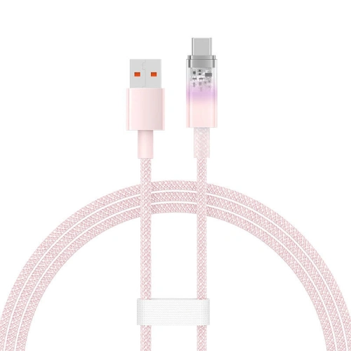 Kabel Baseus USB-A/USB-C 6A 1m (Różowy)