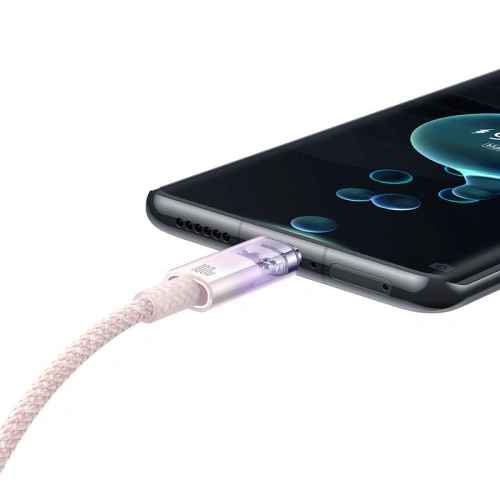 Kabel Baseus USB-A/USB-C 6A 1m (Różowy)