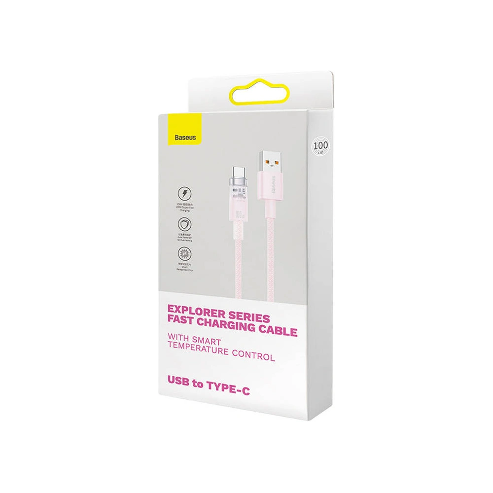 Hurtownia GSM - Kábel Baseus USB-A/USB-C 6A 1m (Rózsaszín) - BSU4430 - {ean13} - Hurt