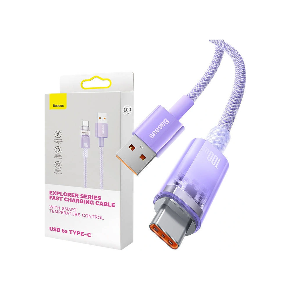 Hurtownia GSM - Cablul Baseus USB-A/USB-C 6A 2m (Violet) - BSU4431 - {ean13} - Hurt