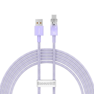 Kabel Baseus USB-A/USB-C 6A 2m (Fioletowy)
