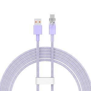 Kabel Baseus USB-A/USB-C 6A 2m (Fioletowy)