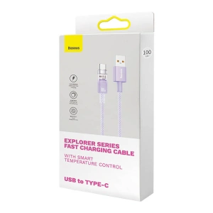 Kabel Baseus USB-A/USB-C 6A 2m (Fioletowy)