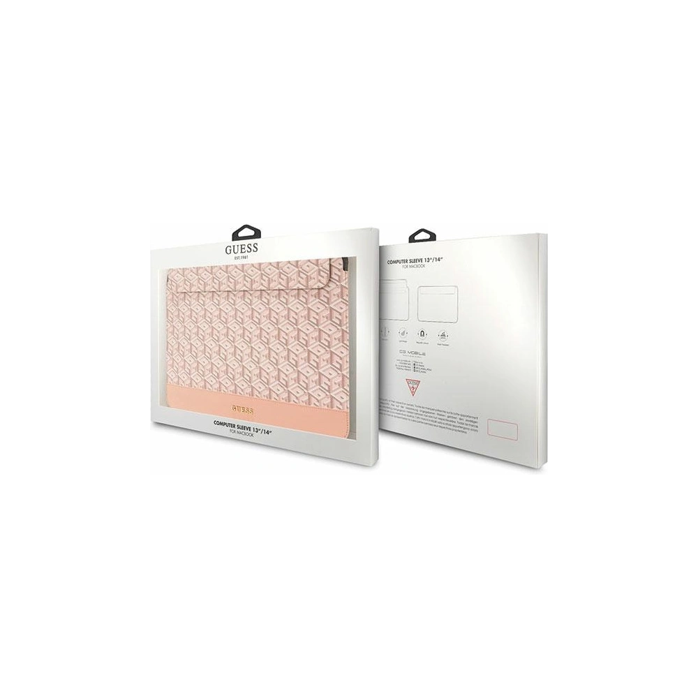 Hurtownia GSM - Etui Guess Sleeve GUCS14HGCFSEP 14 palců růžový/pink GCube Stripes - GUE2650 - {ean13} - Hurt