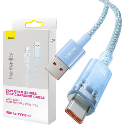Baseus Distributor - 6932172629175 - BSU4432 - Baseus USB-A/USB-C Cable 6A 2m (blue) - B2B homescreen