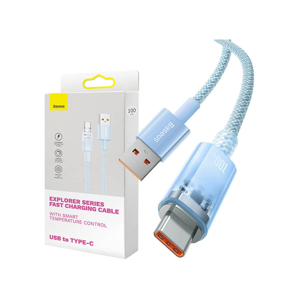 Hurtownia GSM - Cablul Baseus USB-A/USB-C 6A 2m (Albastru) - BSU4432 - {ean13} - Hurt
