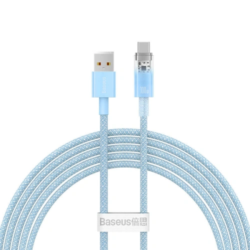 Kabel Baseus USB-A/USB-C 6A 2m (Niebieski)